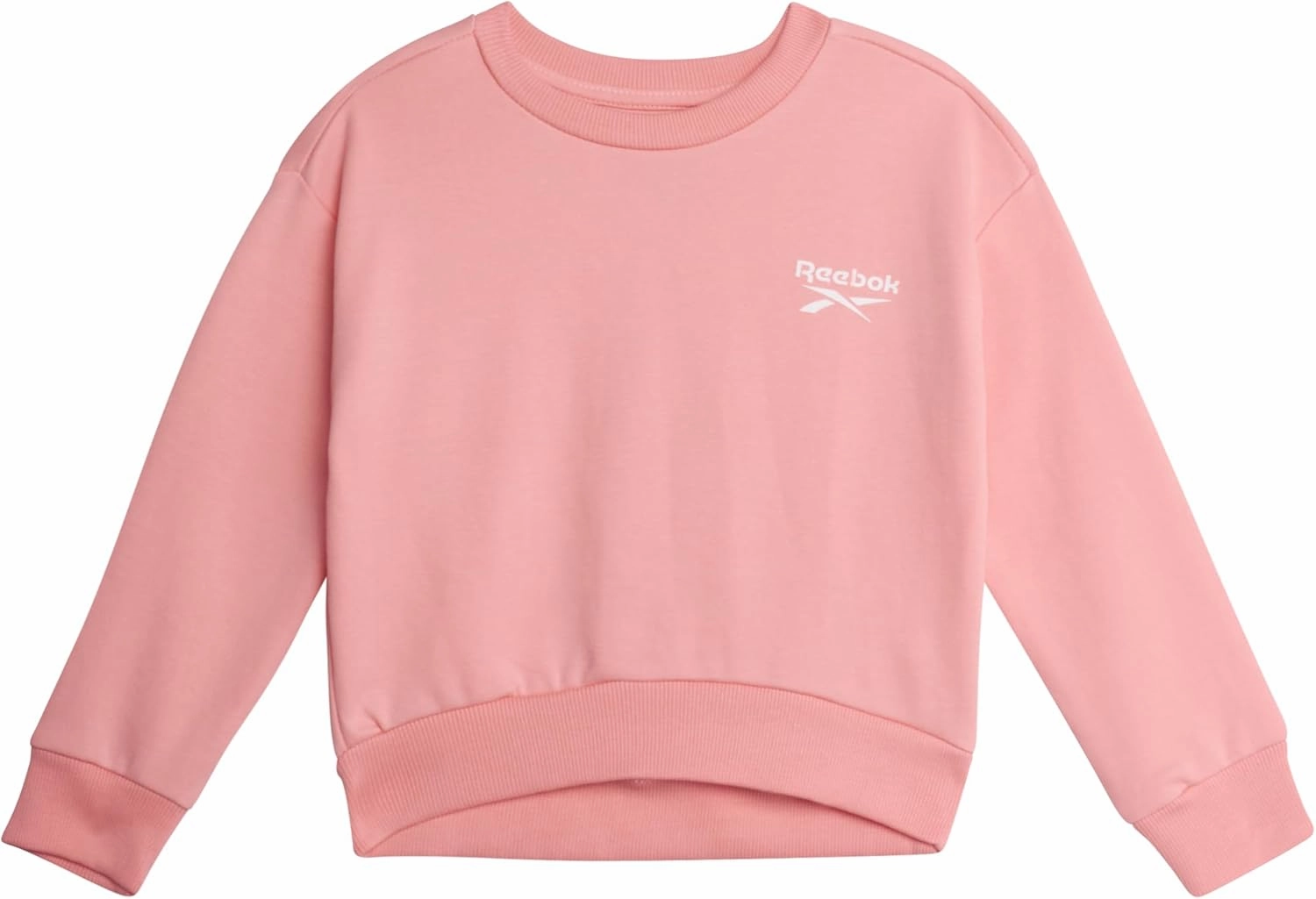 Reebok Baby Girls Pants Set - 2 Piece Cozy Fleece Crewneck Sweatshirt and Girls Leggings for Toddlers and Little Kids (2T-6X)
