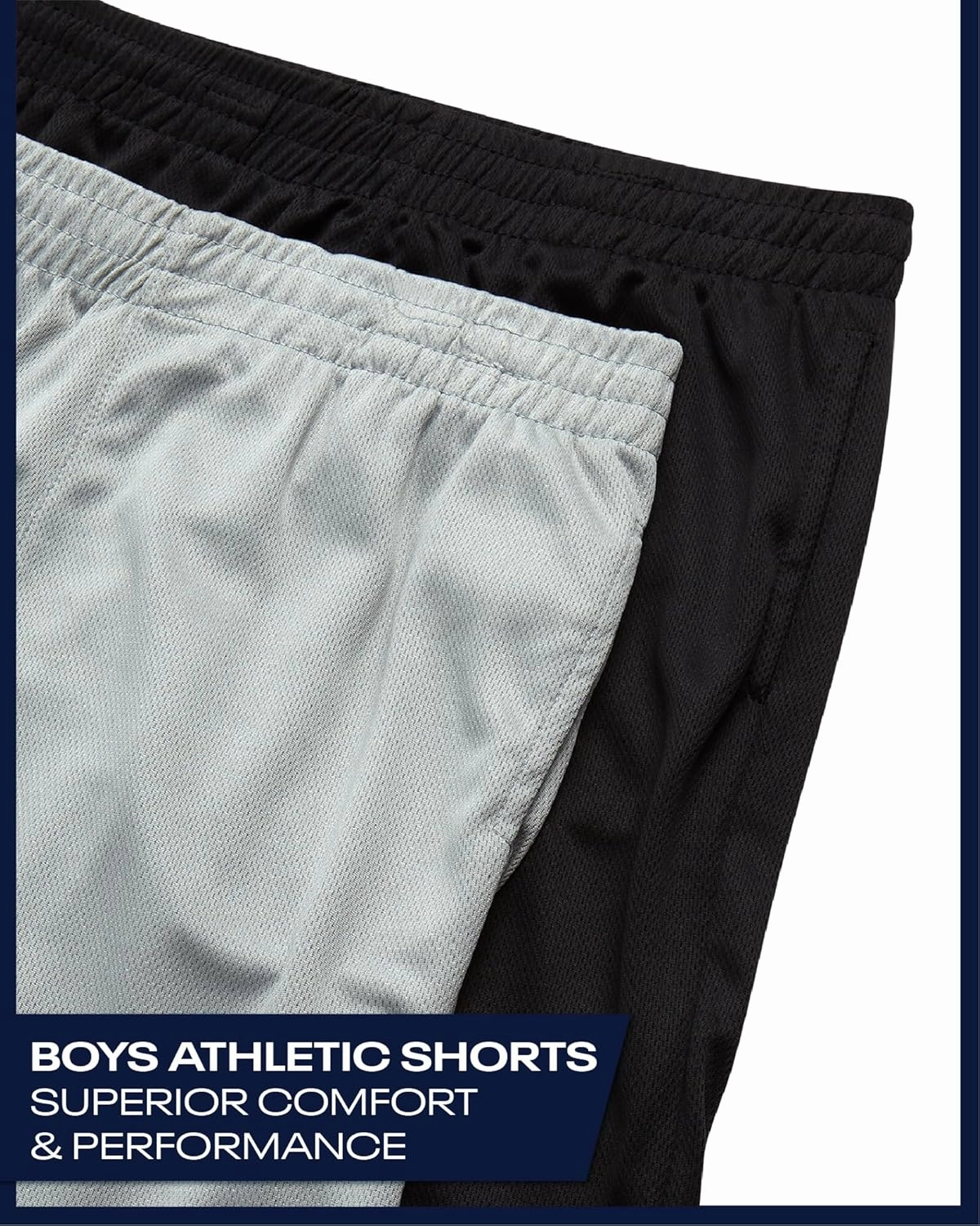 Reebok Boys Basketball Shorts 2 Pack – Mesh Athletic Shorts for Boys, Gym Shorts for Basketball, Running, and Everyday Play