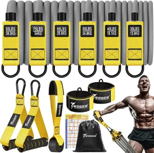 Resistance Bands, 350lbs/450lbs Heavy Exercise Bands with Handles, Workout Bands Set for Working Out Men, Fitness Weight Bands for Strength Training, Stretching, Slim, Physiotherapy