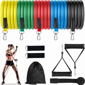 Resistance Bands, Exercise Bands，Workout Bands for Fitness with Handles for Men and Women,Strength Training Equipment for Home Gym