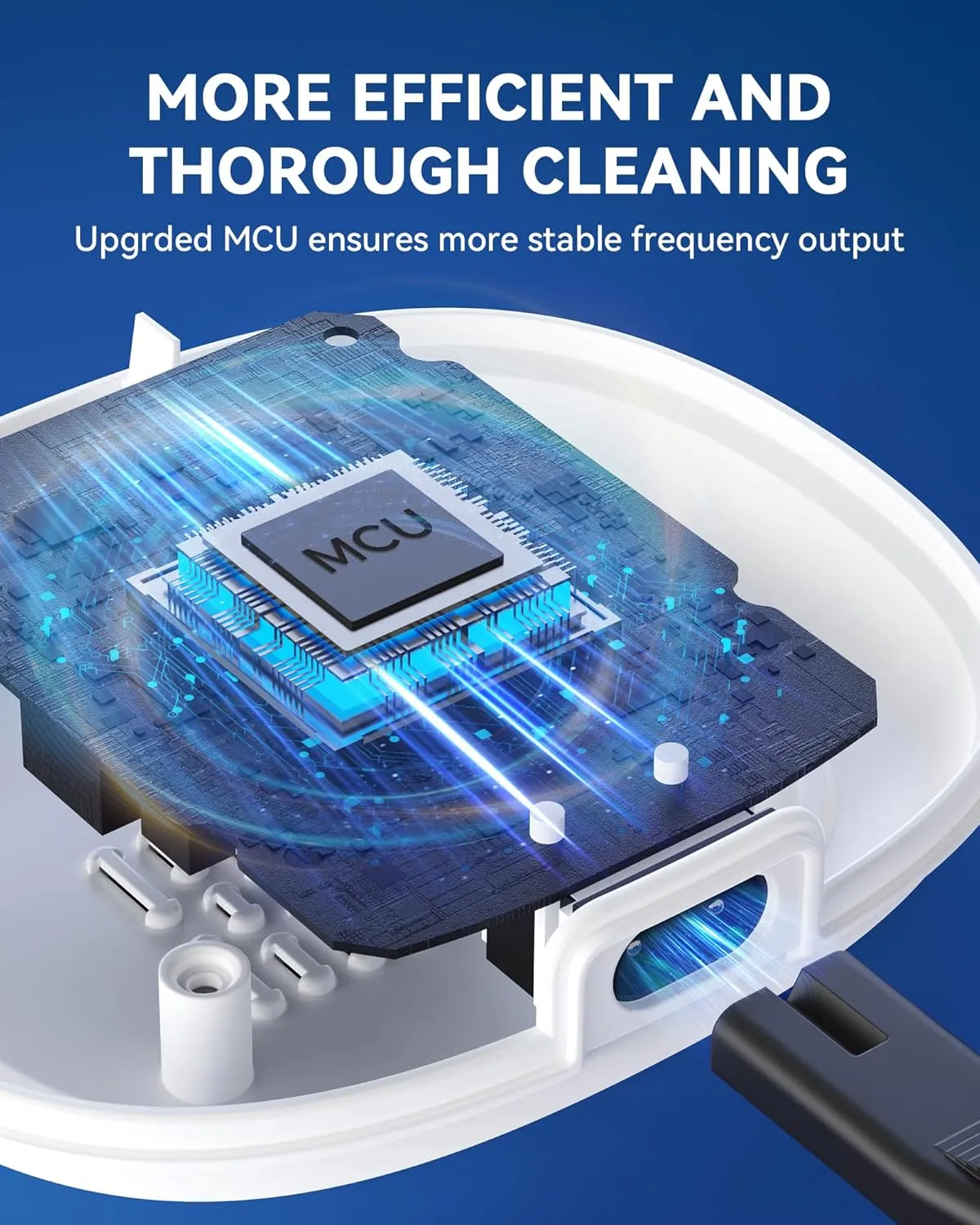 Retainer Cleaner with Upgraded MCU, 30W/45kHz Ultrasonic Frequency, 230ML Portable Retainer Cleaner Machine for Mouth Guards, Dentures, Night Guard, Aligner -White