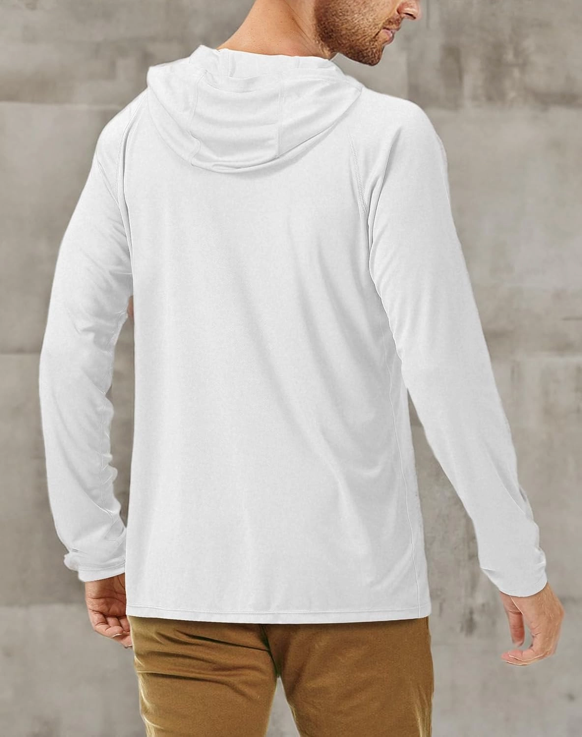 Roadbox UPF 50  Fishing Shirts for Men, Long Sleeve UV Sun Protection Hoodie, Outdoor Hiking Running Swimming Rash Guard