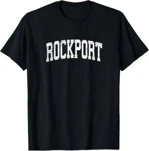 Rockport Massachusetts MA Vintage Athletic Sports Design T-Shirt