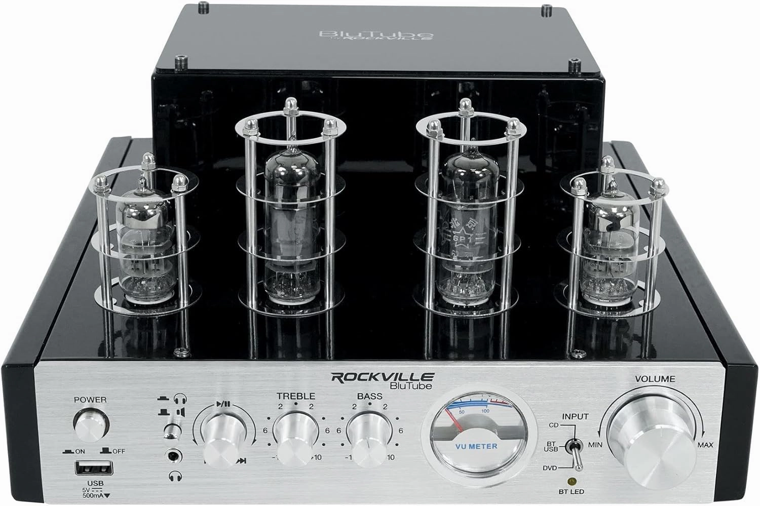 Rockville BluTube 70W Tube Amplifier Home Theater Stereo Receiver with Bluetooth, USB - Perfect for Audiophile Music, Home Theater & Gaming