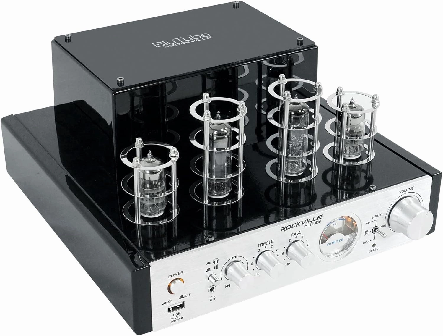 Rockville BluTube 70W Tube Amplifier Home Theater Stereo Receiver with Bluetooth, USB - Perfect for Audiophile Music, Home Theater & Gaming