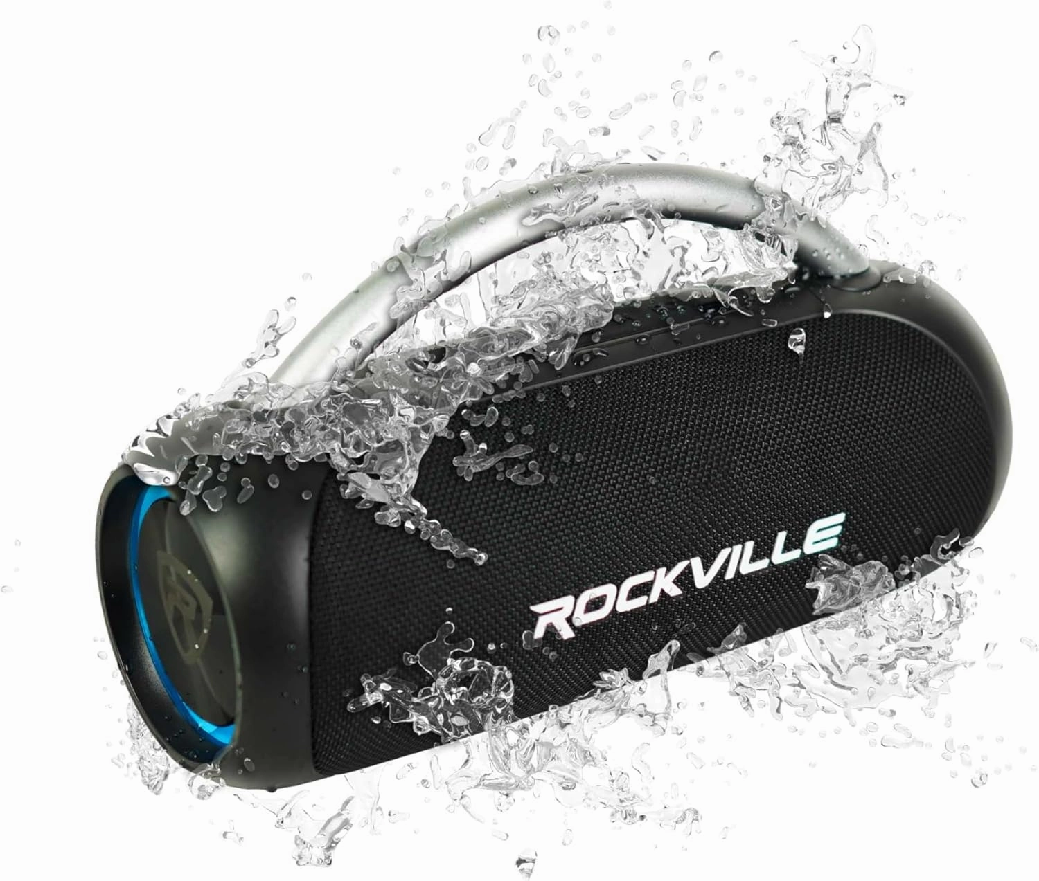 Rockville RPB-D3 30W Portable Bluetooth Speaker, Water Resistant, TWS Pairing, LED Lights, Long Battery Life, Perfect for Parties and Outdoor Adventures