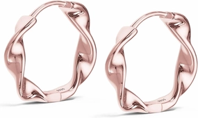 Rose Gold Earrings Small Hoop Earrings For Women 18k Rose Gold Plated 925 Sterling Silver Mini Huggie Earring 12mm