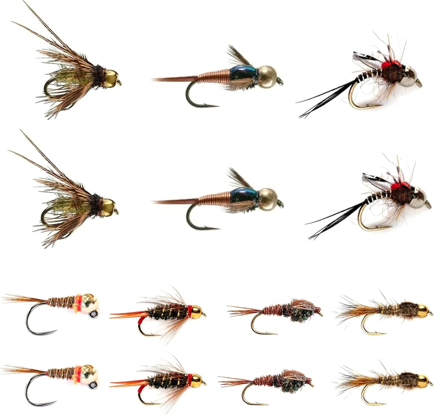 RoxStar Fly Shop Nymph Fly Hatch Pack, Premium Nymph Flies for Trout, Fly Fishing Flies for Trout, Tied in House