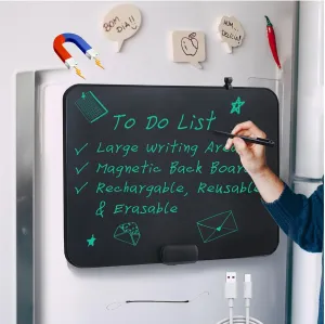ROYALITA 20-Inch LCD Writing Tablet for Kids & Adults, Large Rechargeable Writing Board Note Board for Fridge, Built-in Magnets & Instant Erase, Dry-Erase & Sticky Note Alternative for Home & Office