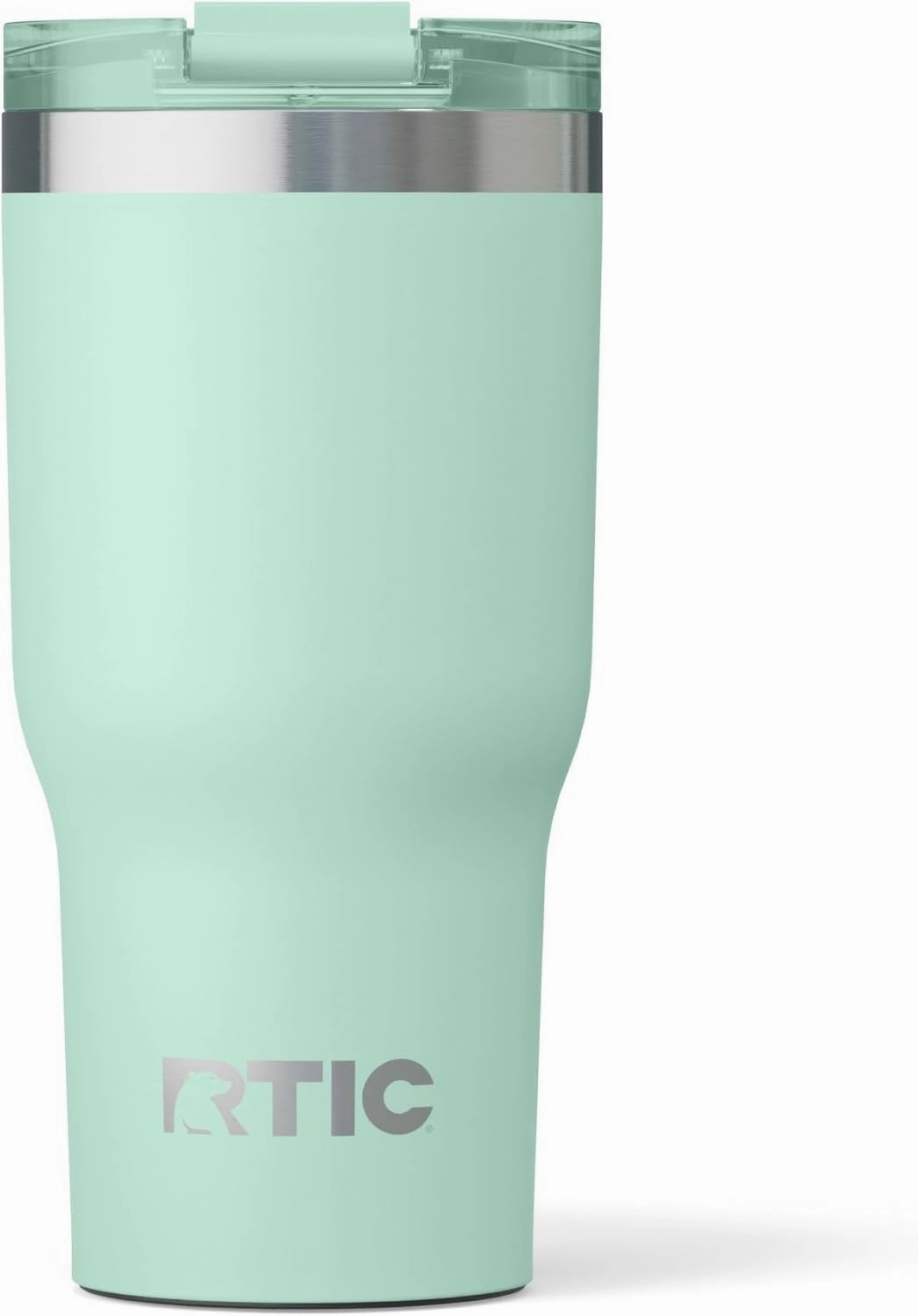 RTIC 20oz Essential Tumbler with Lid, Insulated, Stainless Steel, Metal, Double Wall Vacuum-Insulation, Ceramic Lined, Travel Cup for Iced Coffee, Tea, Hot and Cold Drink, Fresh Mint