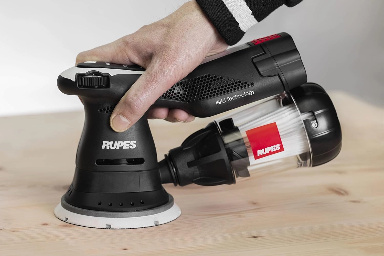 RUPES iBRID random orbital sander Ø125mm HSR73 STB kit   charger  2 battery pack  green tech filter