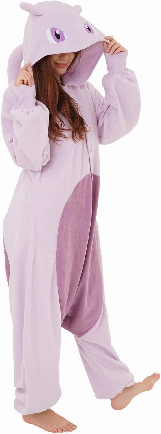 SAZAC Pokemon Mewtwo Kigurumi - Luxurious Adult Onesie Halloween Costume | Pokemon Pajamas | Easy Care, Durable Cosplay