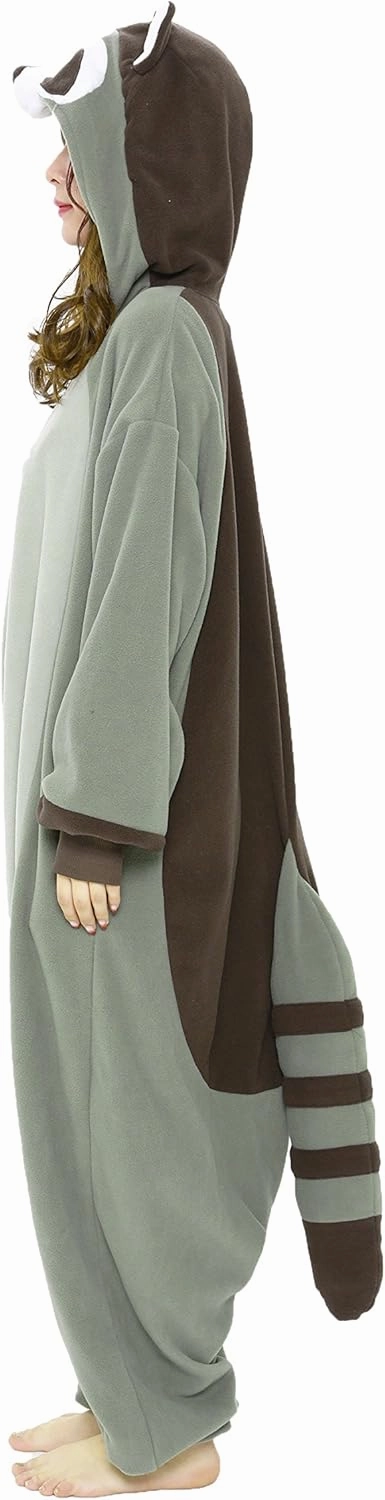 SAZAC Raccoon Kigurumi Halloween Costume Onesie