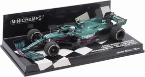 Scale Model Rally Car Collection for Vettel AMR21 F1 Monaco 2021 1:43 Mini Cut Coupe Simulation