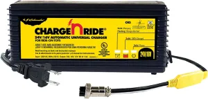 Schumacher Electric Charge 'n Ride Universal Battery Charger and Maintainer for Ride-on Toys, CR2, 2-in-1, Fully Automatic, 1.5 Amps, 16 Volt, 24 Volt, Includes XLR Connector Komex Assembly