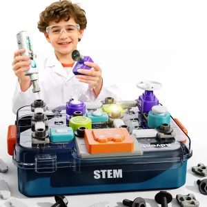 Science Kits for Kids,Over 520 Projects,58 Circuit Parts with Electric Screwdriver,Birthday Gifts Christmas Stocking Stuffers for Boys Girls,STEM Educational Boys Toy for Kids 3-5-7