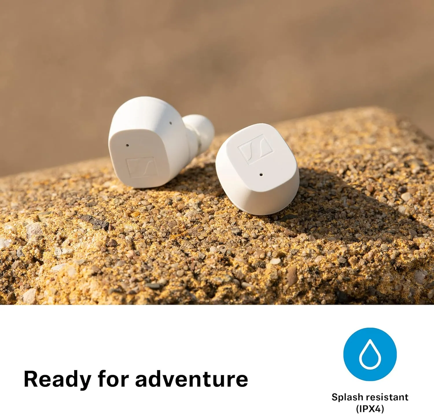 Sennheiser Consumer Audio CX True Wireless Earbuds - Bluetooth In-Ear Headphones for Music and Calls with Passive Noise Cancellation, Touch Controls, Bass Boost, IPX4 and 27-hour Battery Life, White