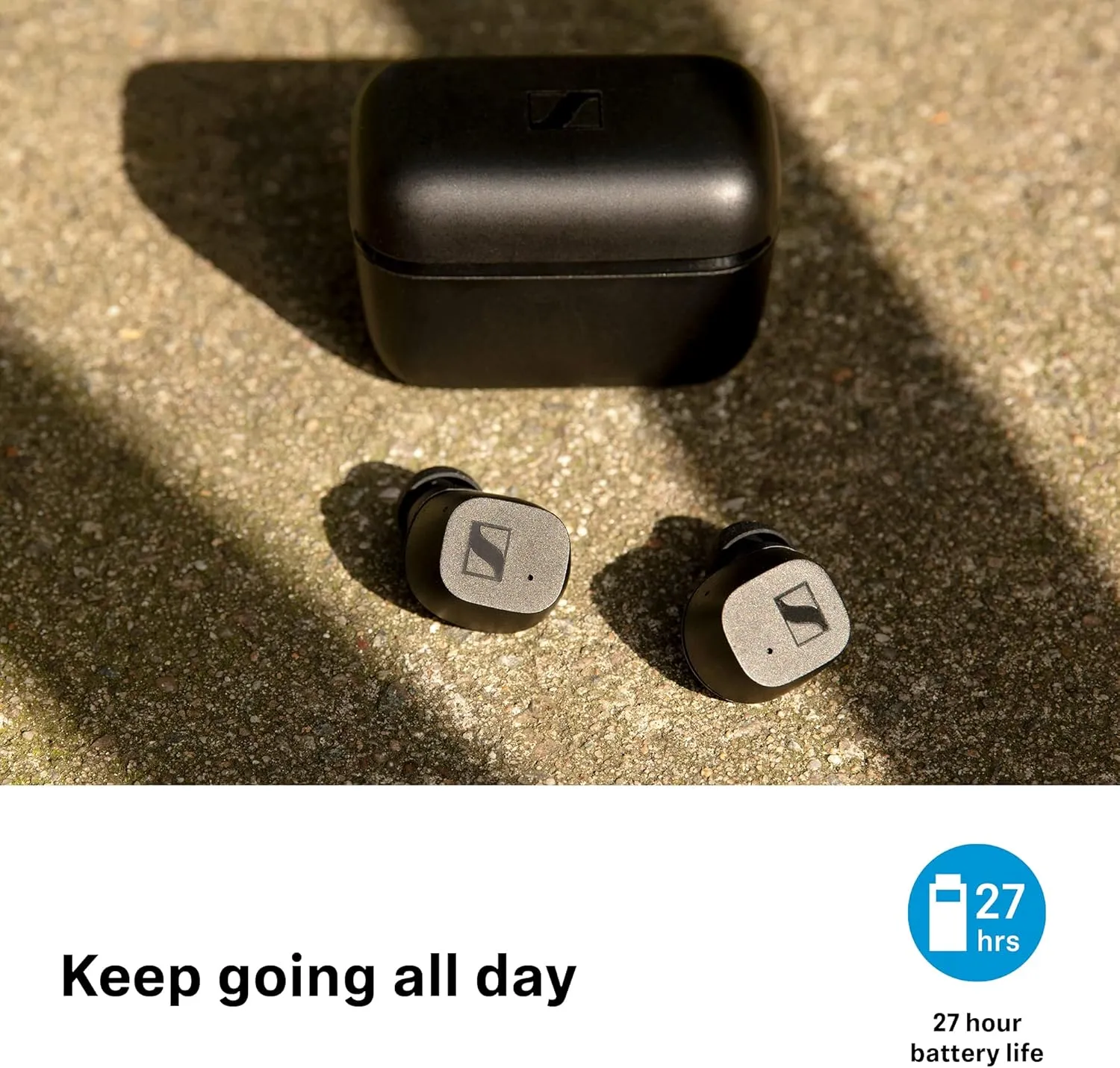 Sennheiser Consumer Audio CX True Wireless Earbuds - Bluetooth In-Ear Headphones for Music and Calls with Passive Noise Cancellation, Touch Controls, Bass Boost, IPX4 and 27-hour Battery Life, White