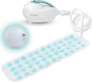 SereneLife Bubble Bath Mat – Portable Spa with Adjustable Intensity, Waterproof LED Light, Pillow & Remote Control for Ultimate Relaxation (Teal)