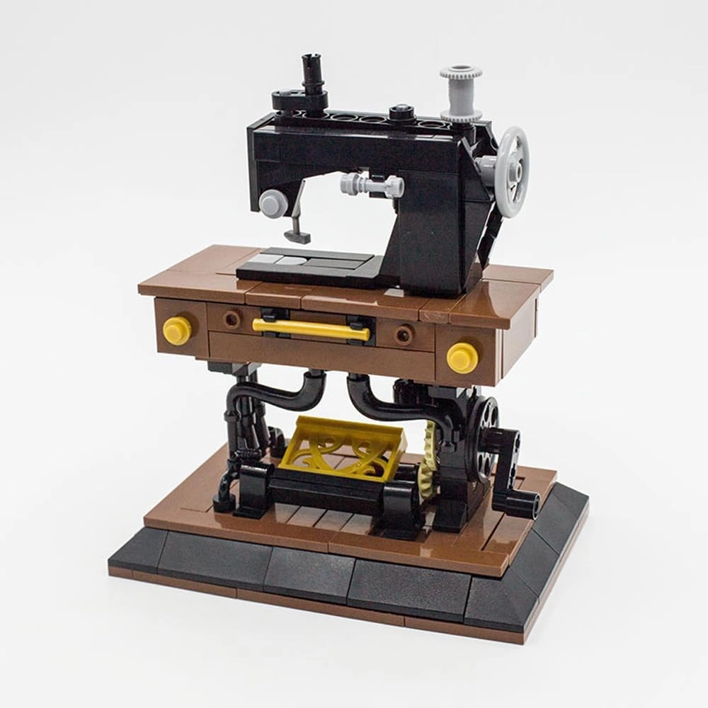Sewing Machine Model with Turn The Handwheel 245 Pieces Building Toys MOC Build for Age 18 