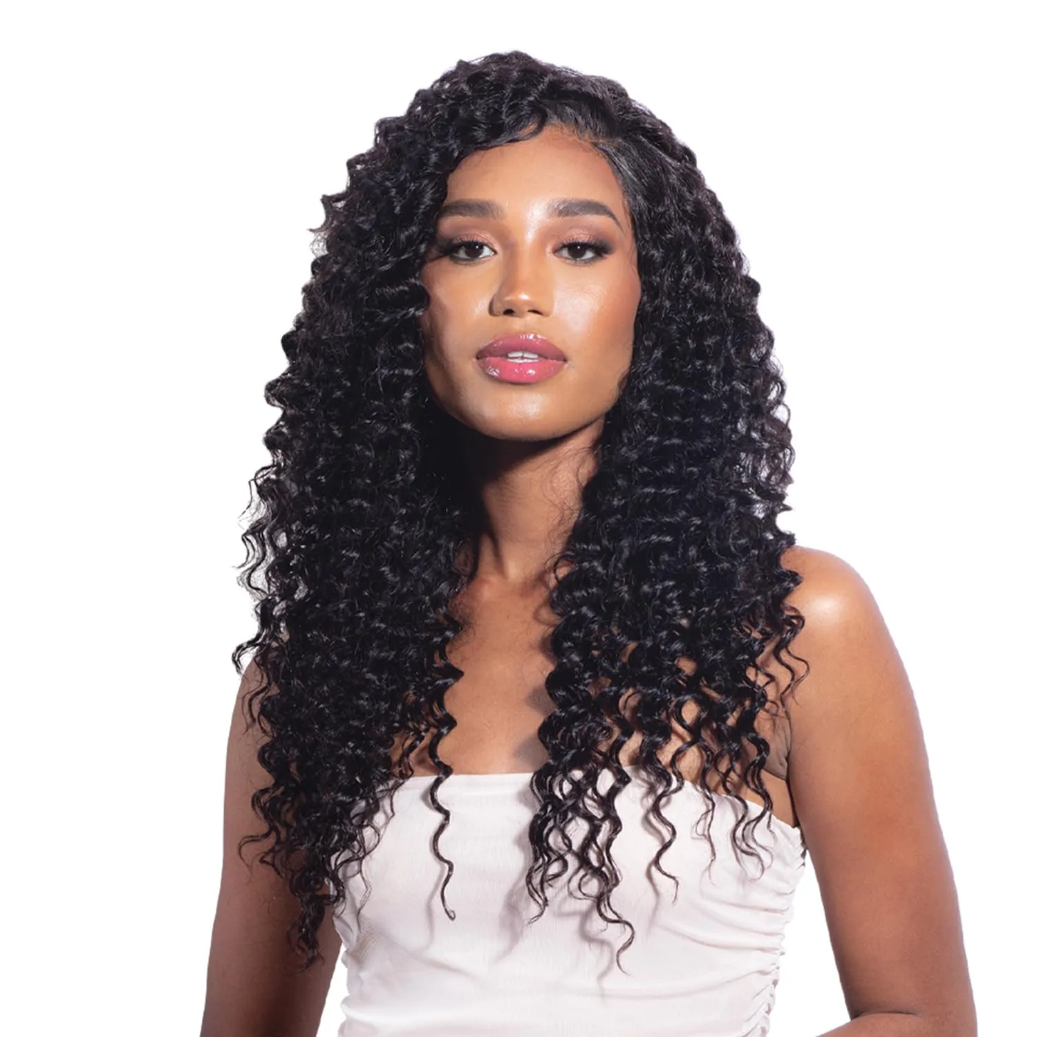 SHAKE-N-GO - GLOSSY 100% VIRGIN REMY HAIR - DEEP WAVE (10"/12"/14", NATURAL BLACK)