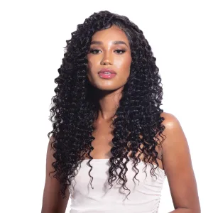 SHAKE-N-GO - GLOSSY 100% VIRGIN REMY HAIR - DEEP WAVE (10"/12"/14", NATURAL BLACK)