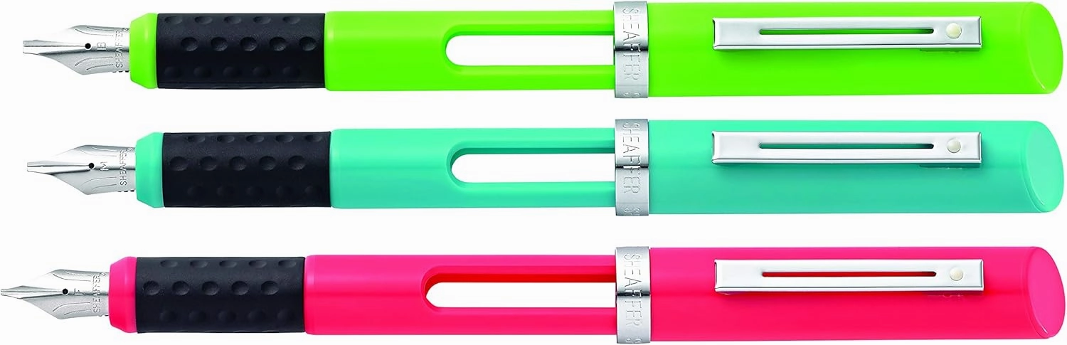Sheaffer Viewpoint Calligraphy Maxi Kit: 3 Fountain Pens with 3 Nibs, 20 Assorted Ink Cartridges, Instructions, and Tracing Pad