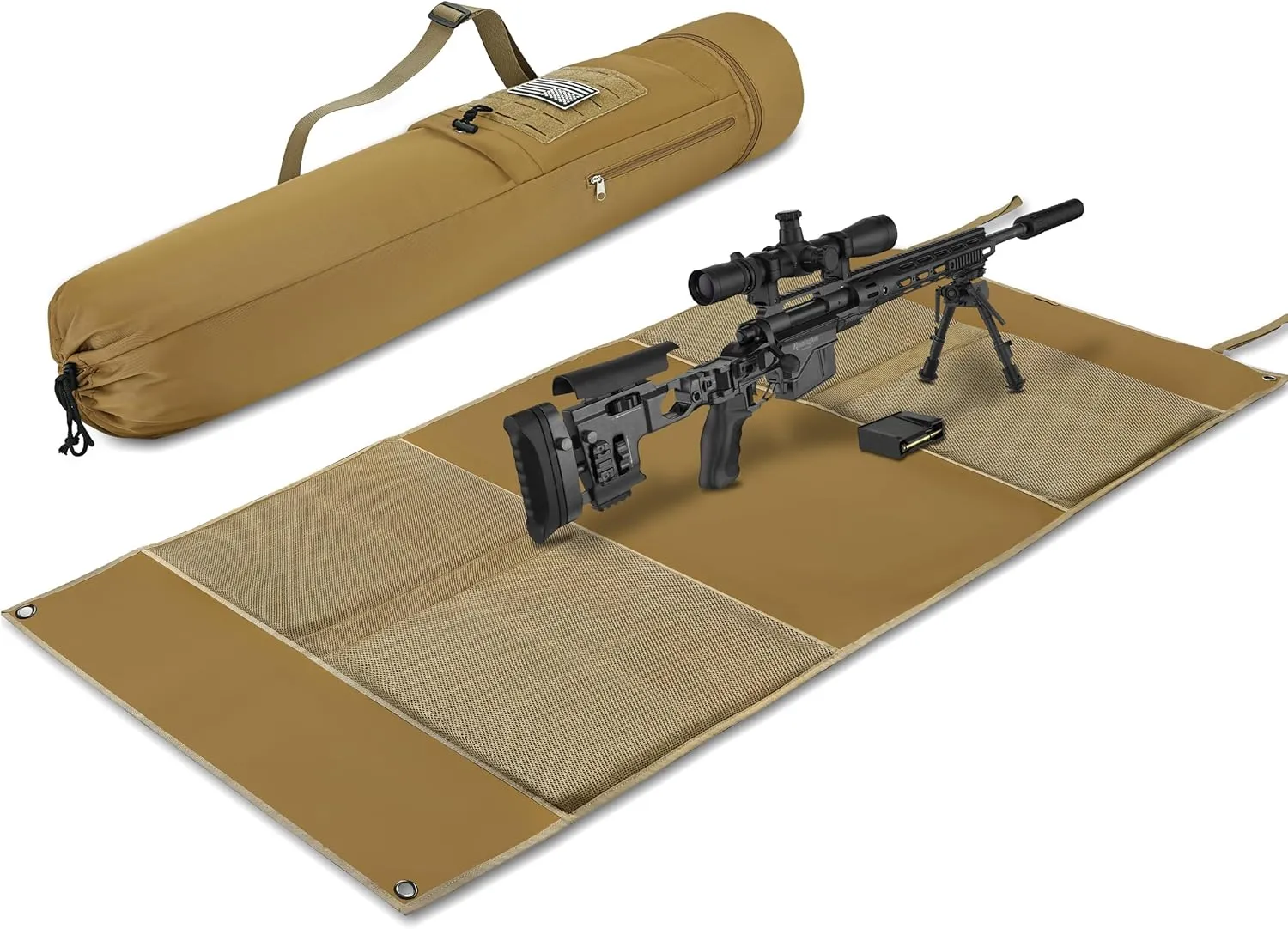 Shooting Mat with Tactical Water Resistant Carrying Bag, Extra Large Prone Padded Portable Roll Up Shooting Mats