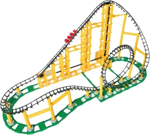 Sidewinder - 825 Pieces, Building Brick Set, Gravity Powered Looping Coaster Model, Promotes STEM Learning