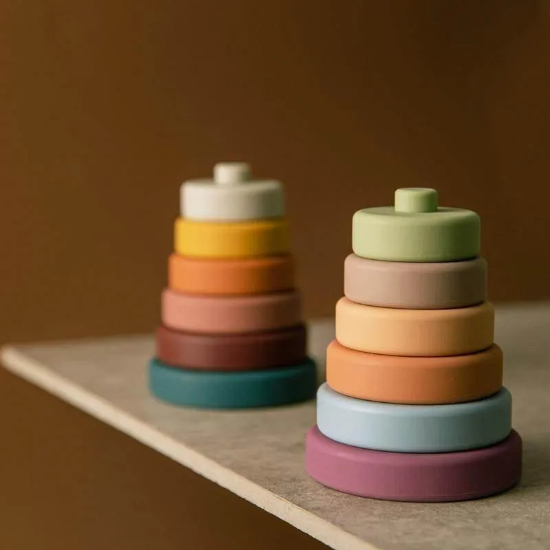 Silicone Baby Stacking Blocks - Construction Activity Toy