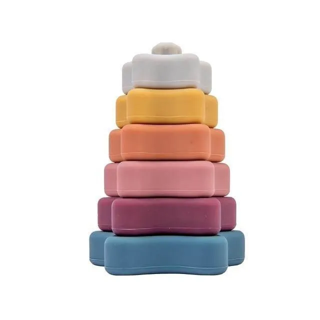 Silicone Baby Stacking Blocks - Construction Activity Toy