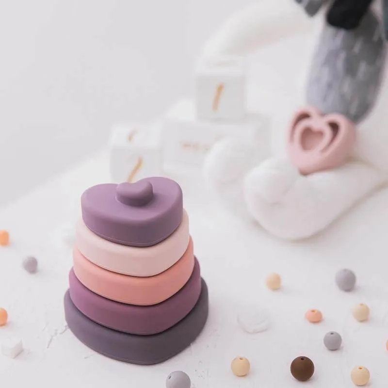 Silicone Baby Stacking Blocks - Construction Activity Toy