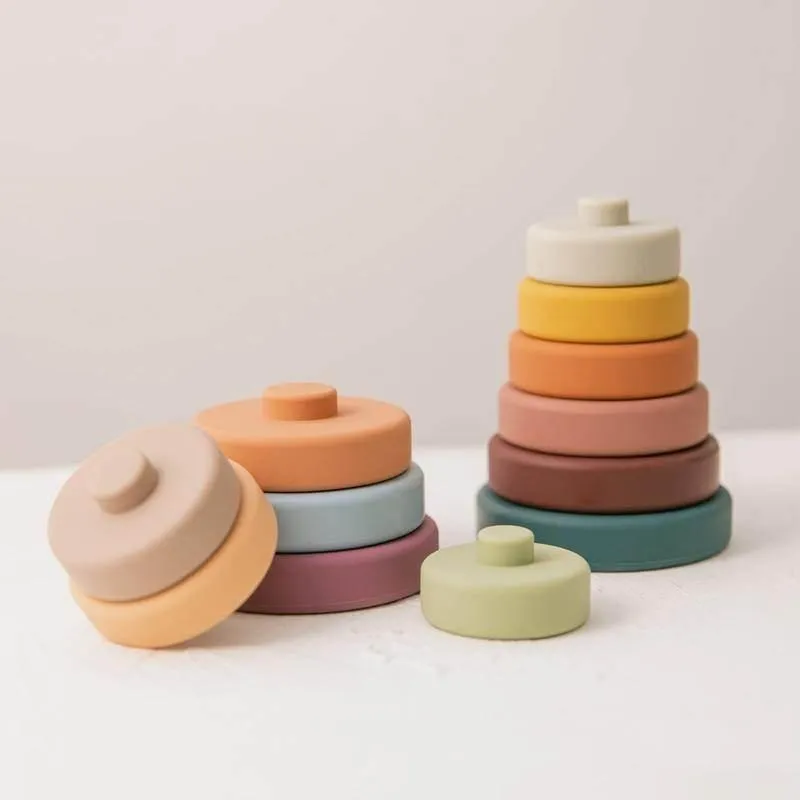 Silicone Baby Stacking Blocks - Construction Activity Toy