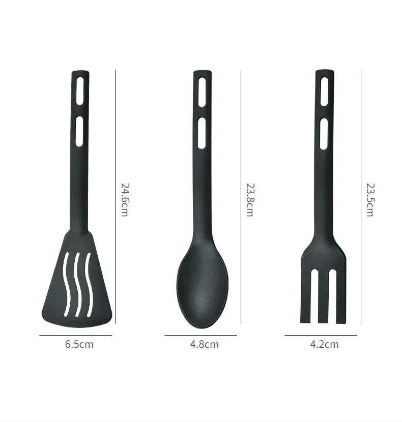 Silicone Kitchen Utensils Set - Portable Camping Cutlery  Spoons