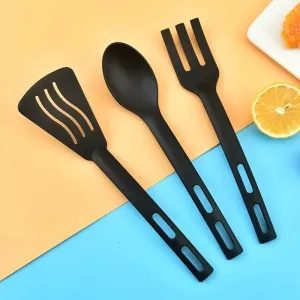 Silicone Kitchen Utensils Set - Portable Camping Cutlery  Spoons
