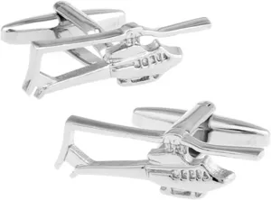 Silver Helicopter Cufflinks, Aviation-Inspired Accessories, Great Gift for Pilots and Helicopter Enthusiasts