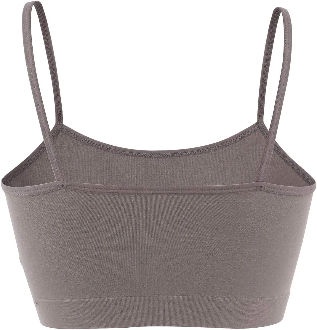 Simple Durable Mini Camisole Cropp Tank Tops for Women, Comfy Soft Stretch Seamless Basic Cami
