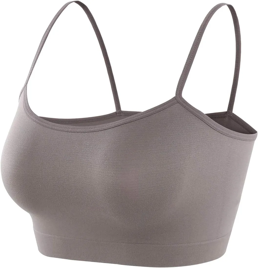 Simple Durable Mini Camisole Cropp Tank Tops for Women, Comfy Soft Stretch Seamless Basic Cami