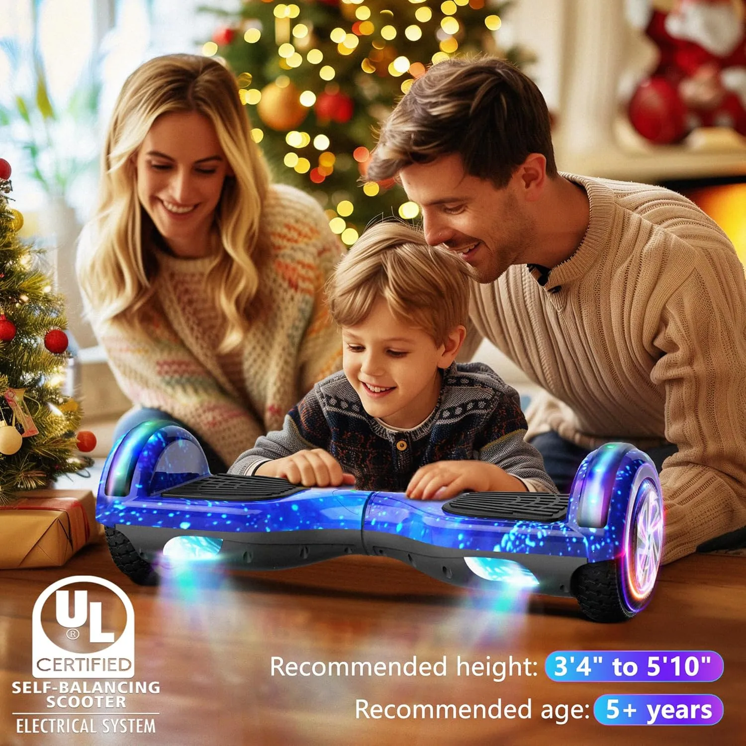 SISIGAD Scooter, 6.5" Flash Wheels & Corlorful LED Lights, All for Girls Boys Kids Ages 6 