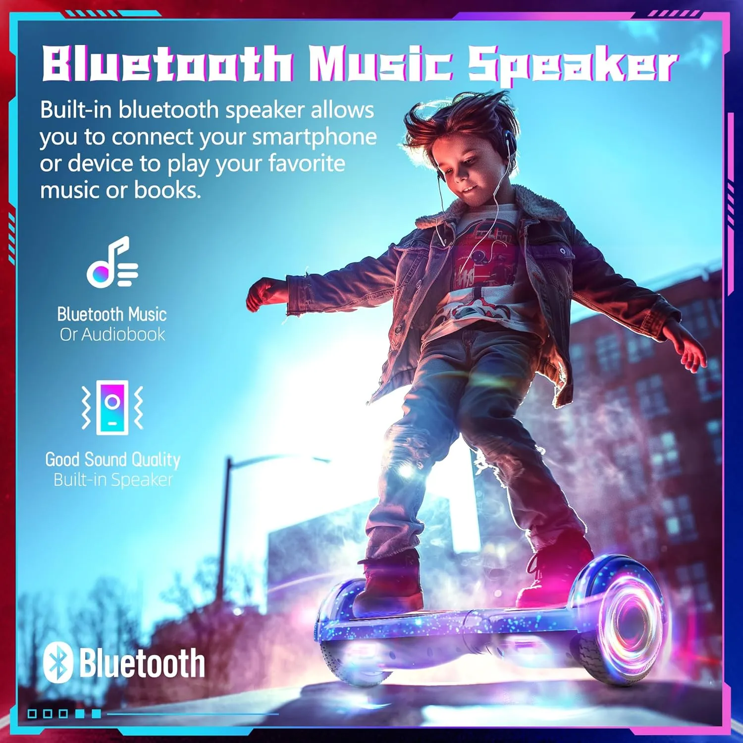 SISIGAD Scooter, 6.5" Flash Wheels & Corlorful LED Lights, All for Girls Boys Kids Ages 6 
