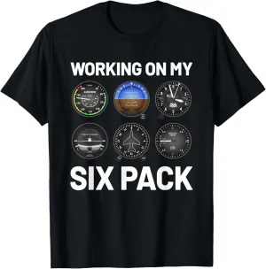Six Pack Accessorie Pilot Aviation Flying Men Women Airplane T-Shirt