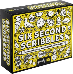 Six Second Scribbles USA: The frantically Fast, fantastically Fun Drawing Game | A Family Friendly Party Game for Kids, Teens and Adults