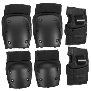 Skateboard Safety Kit 6 Pcs Child Protective Gear Knee and Elbow Pads Hand Protectors Comfort Fit for Skating Cycling Mini Bike