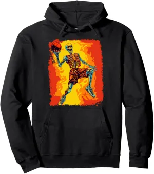 Skeleton Basketball Dunk Pullover Hoodie
