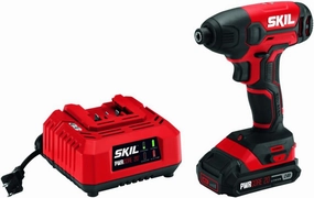 SKIL 20V 1/4 Inch Hex Cordless Impact Driver, Including 2.0Ah PWRCore 20 Lithium Battery and Charger - ID572702
