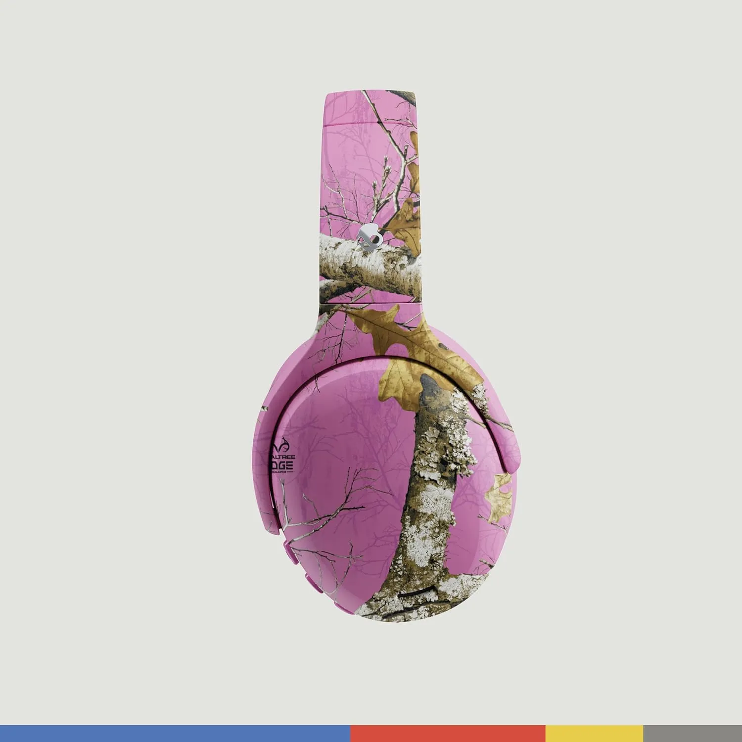 Skullcandy Crusher ANC 2 Wireless Over-Ear Bluetooth Headphones with Multi-Sensory Bass, Active Noise Cancelling, Up to 60 Hours Battery, Microphone for iPhone Android - Realtree Edge Colors Pink