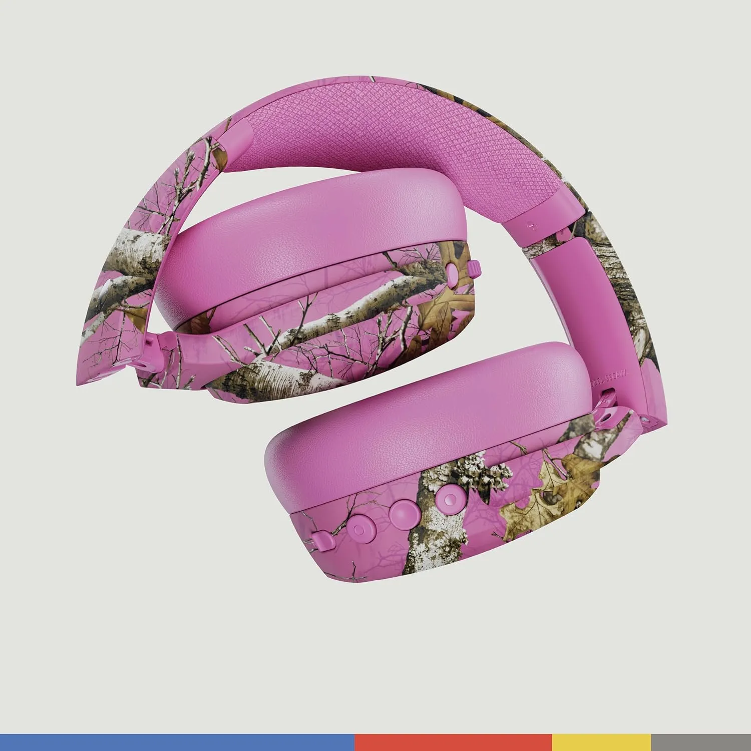 Skullcandy Crusher ANC 2 Wireless Over-Ear Bluetooth Headphones with Multi-Sensory Bass, Active Noise Cancelling, Up to 60 Hours Battery, Microphone for iPhone Android - Realtree Edge Colors Pink