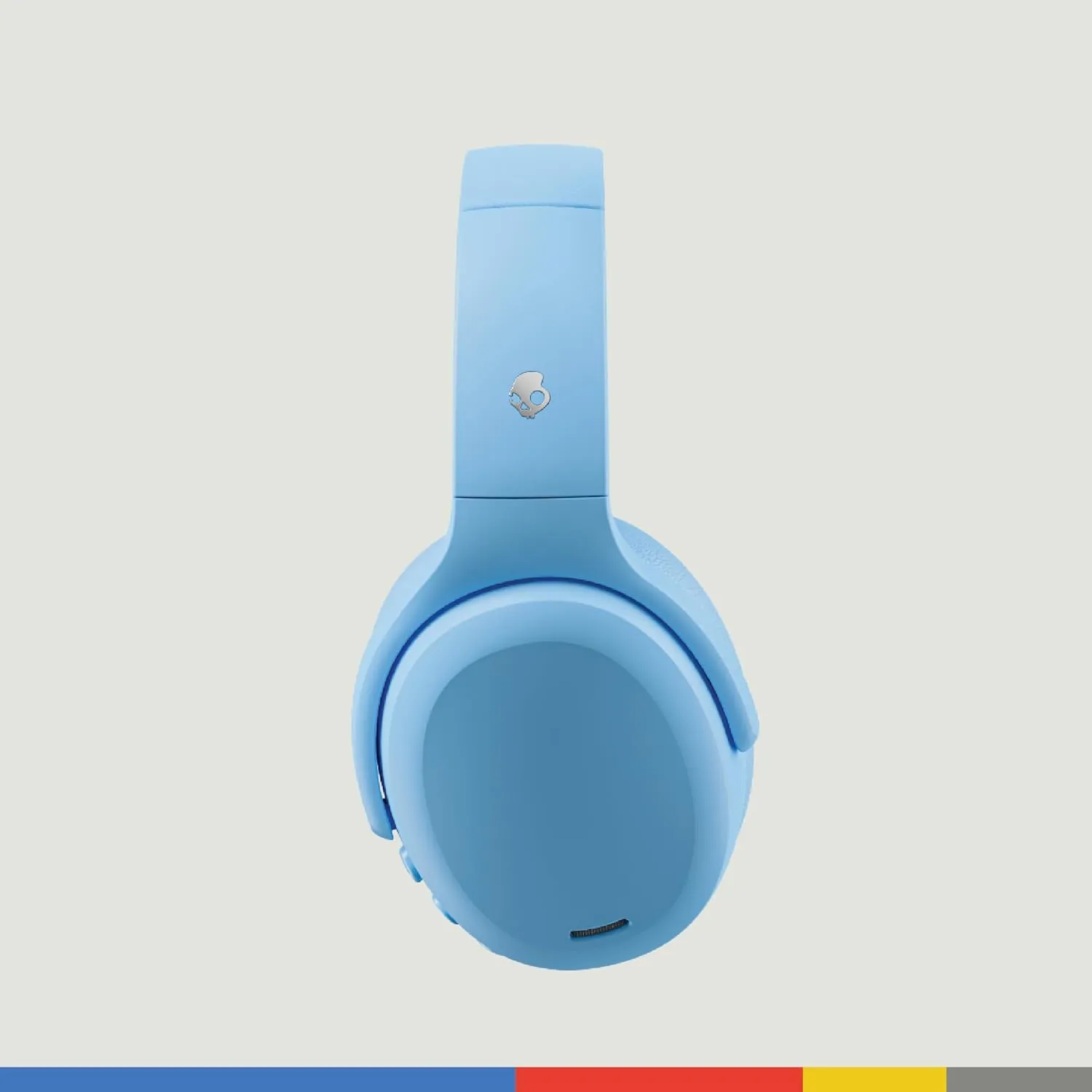 Skullcandy Crusher ANC 2 Wireless Over-Ear Bluetooth Headphones with Multi-Sensory Bass and Charging Cable, Active Noise Cancelling, Up to 60 Hours Battery, Microphone for iPhone Android - Preppy Blue