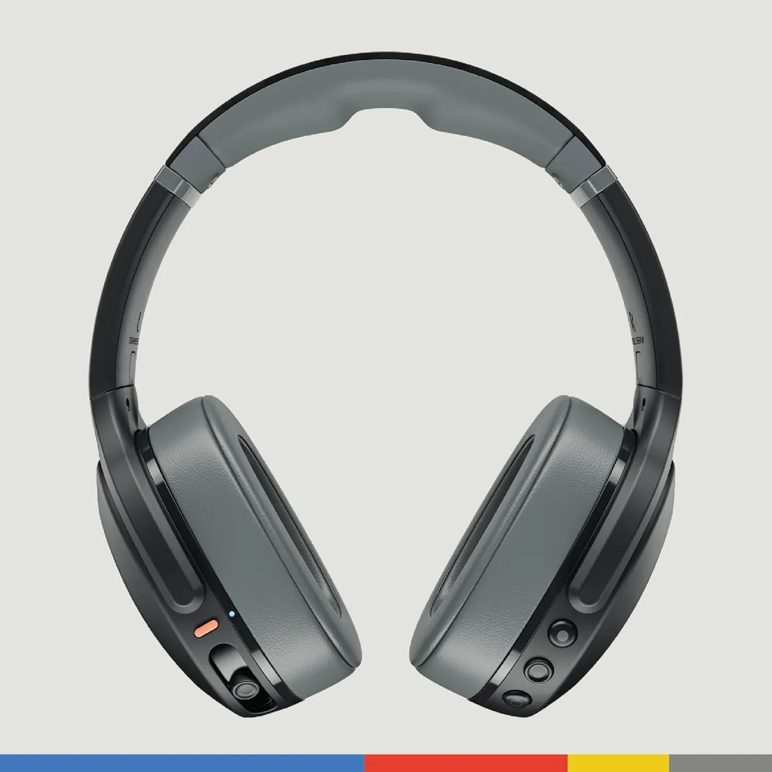 Skullcandy Crusher Evo Wireless Bluetooth Headphones with Multi-Sensory Bass, Noise Isolating Over-Ear Fit, Up to 40 Hours Battery, Microphone for iPhone Android - Asphalt