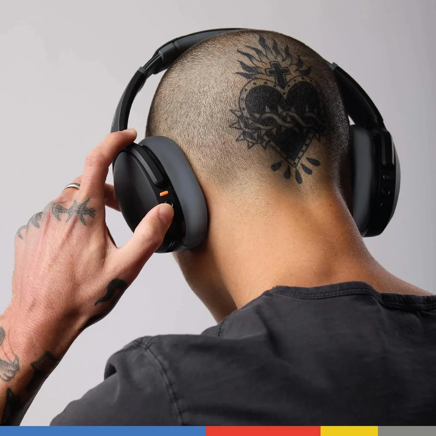 Skullcandy Crusher Evo Wireless Bluetooth Headphones with Multi-Sensory Bass, Noise Isolating Over-Ear Fit, Up to 40 Hours Battery, Microphone for iPhone Android - Asphalt